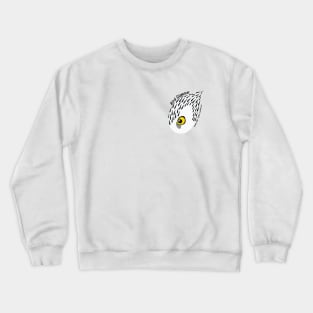 Snowy Owl (Large Text) Crewneck Sweatshirt
